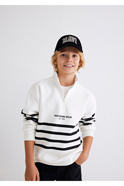 Mavi Logo Baskılı Siyah Şapka 6910000-900