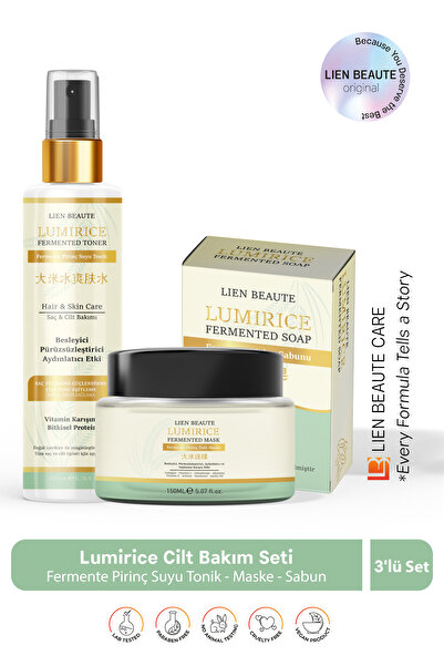 Lien Beaute Lumirice Fermente Pirinç Suyu Maske, Tonik, Sabun Asya Kültürü Ci...