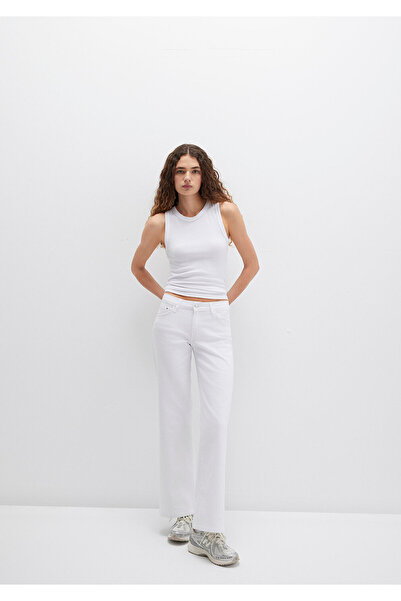 Mavi Deli Dolu Everyday Casual White Jean Trousers 1010485183