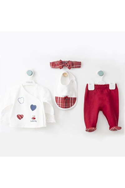 Aydodo Plaid Girl 4 Piece Baby Set