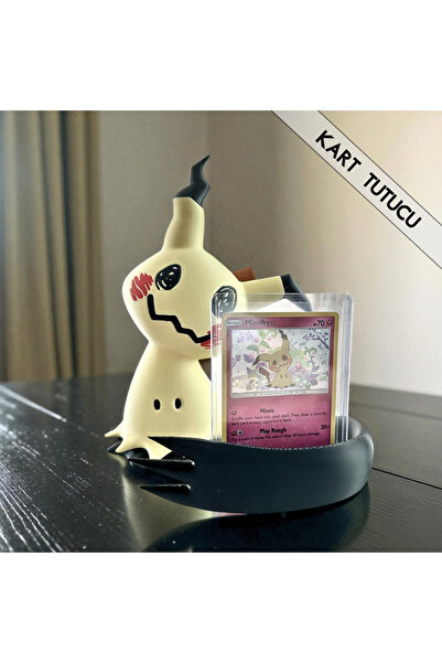 Anka Atolye Mimikyu Pokemon Kartı tutucu Stand - Card Display Stand - Sergile...