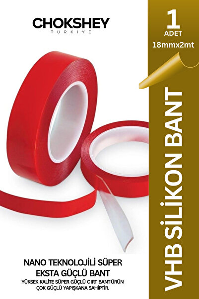 Onba Vhb Silikon Çift Taraflı Şeffaf Bant 50 Kg. Ekstra Güçlü İç Dış Mekan Uy...