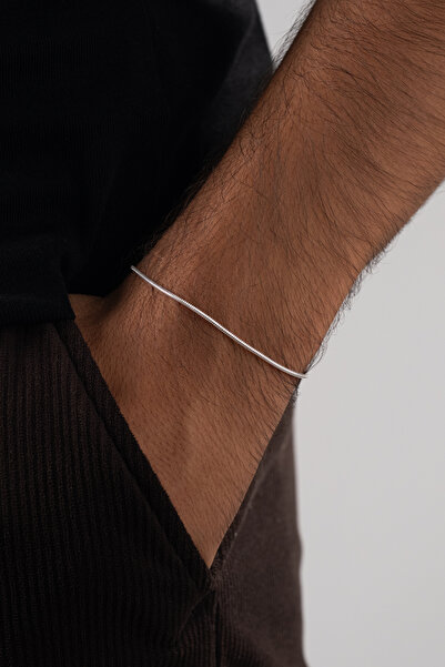 esdika 1.6 MM YUVARLAK YILAN GÜMÜŞ BİLEKLİK • 925 AYAR GÜMÜŞ • PREMİUM STERLİ...