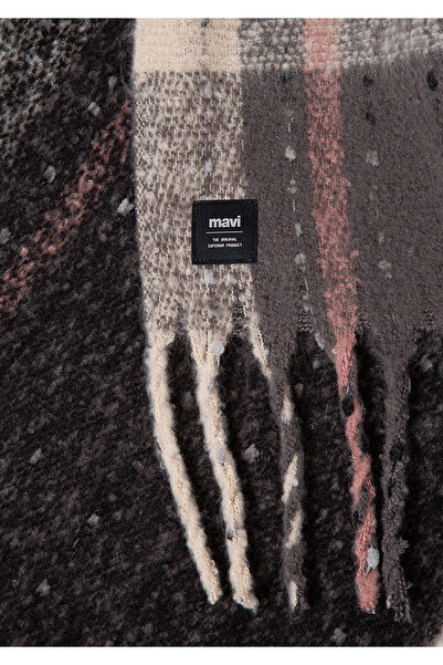 Mavi Schwarzer Schal mit Quasten 1910697 -34320