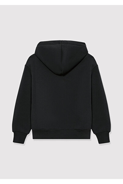 Mavi Anthrazitfarbenes Sweatshirt mit Kapuze und Logo-Aufdruck7610035-70087