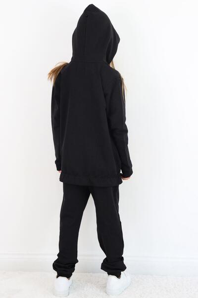 Breeze Κοριτσίστικο Σετ Φόρμα Πέτρα Κεντημένη Καρδιά 4-9 ετών, Μαύρο