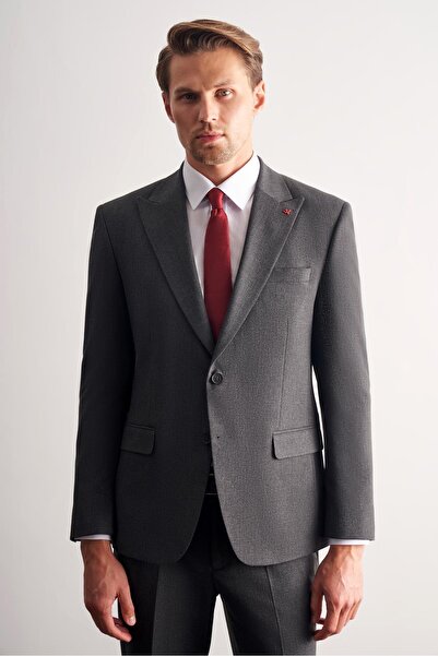 İmza Anthracite Swallow Collar Full Lining 6 Drop Slim Fit Suit 1001255162