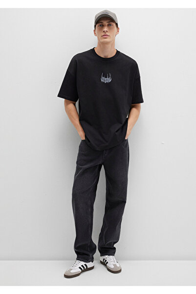 Mavi Istanbul εμπριμέ μαύρο T-shirt Oversize / Wide Cut 0611865-900