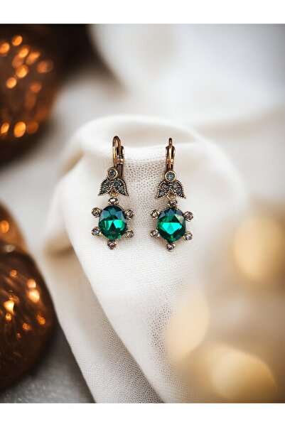 FAYRA ACCESSORIES أقراط حجر كريستال بيضاوية