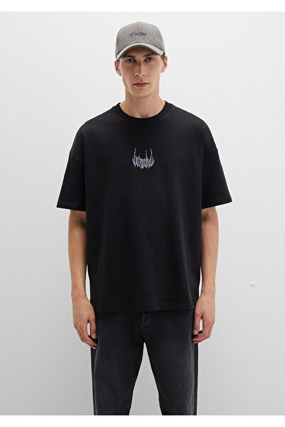 Mavi Istanbul εμπριμέ μαύρο T-shirt Oversize / Wide Cut 0611865-900