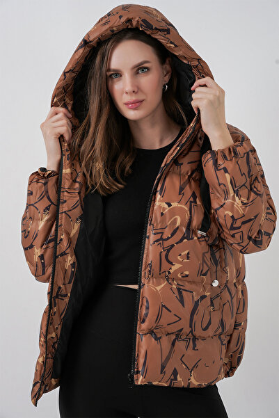 Bigdart 5125 Jachetă pufă cu model - muștar