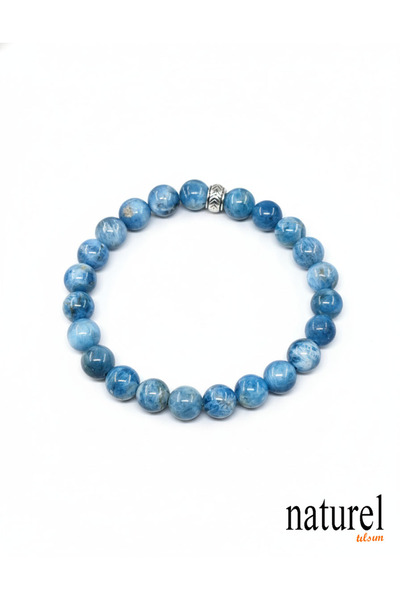 Naturel Tılsım Apatite 8mm Natural Stone Unisex Bracelet