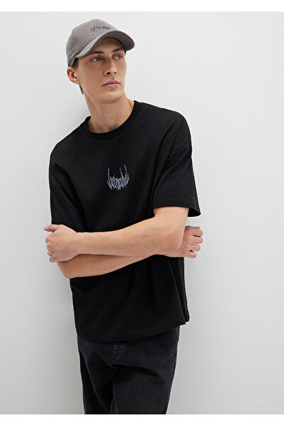 Mavi Istanbul εμπριμέ μαύρο T-shirt Oversize / Wide Cut 0611865-900