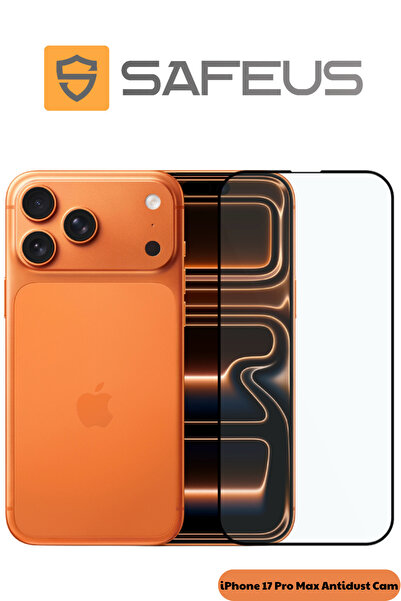 SAFEUS iPhone 17 Pro Max Tam Kaplayan Parmak İzi Bırakmayan Safir Ekran Koruy...