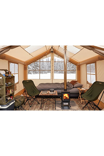 Streak Şişme Kamp Çadırı 5 Mevsim 300x250x210 cm 4-6 Kişilik Çadır Pompalı Baca Çıkışlı Tavan Manzaralı