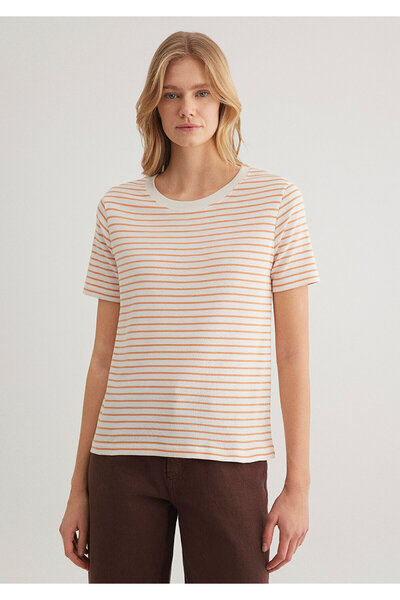 Mavi Κίτρινο ριγέ T-Shirt Regular Fit 1611653 -86689