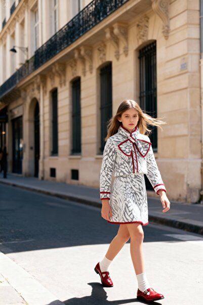 Augie Leauphant Zebra Desenli Etek