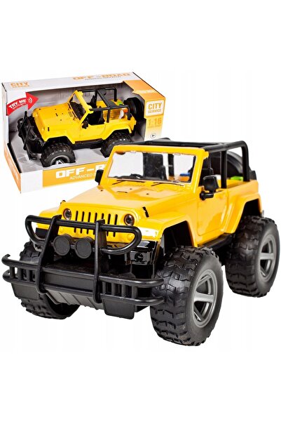 indiggo Jeep car with lights and sounds – rubber wheels, movable front door, 1:16 scale