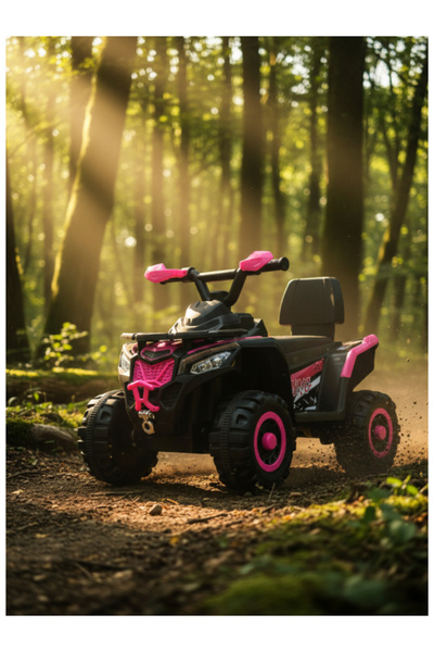 CAR Electric Motorcycle 6V Battery, 380 Motor with Music & Educational Lights 29-909-PINK