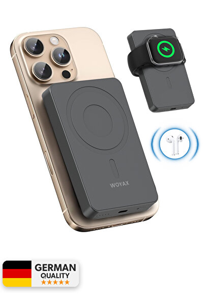 woyax All In Magsafe Powerbank 10.000mAh 20W Hızlı Taşınabilir Şarj Cihazı Sa...