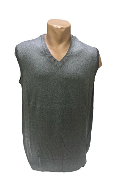 BURSPA Smoked V-Neck Thin Wool Winter Dad Sweater