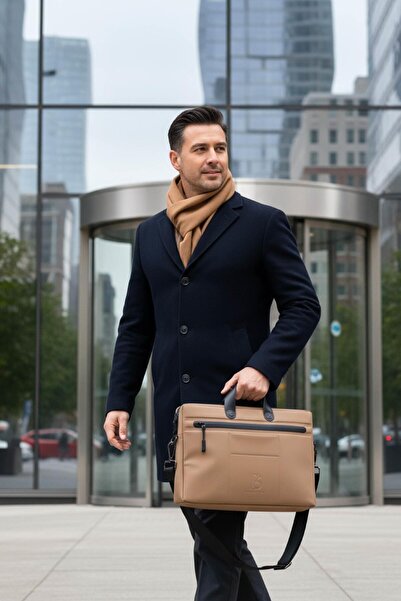 Brandsmiths حقيبة كمبيوتر محمول من Camel (Deve Tüyü)