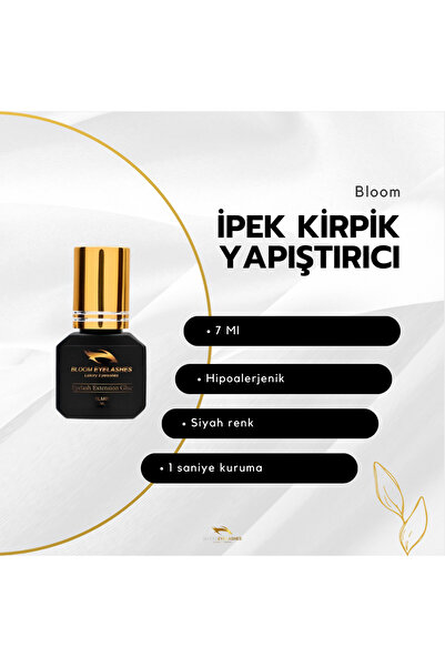 Bloom İpek Kirpik Yapıştırıcı 7 ml Siyah Hipoalerjenik ( 1 Saniye Kuruma Süresi)