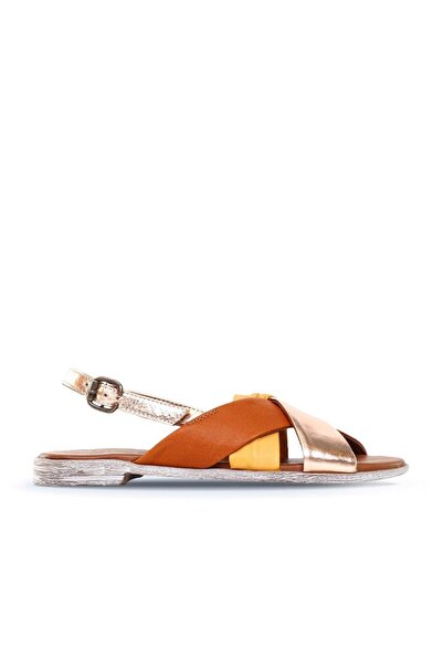 BUENO Shoes Sarı Multi Deri Kadın Sandalet 01wn5010