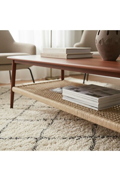 DEC13 2-tier service table made of rattan wood