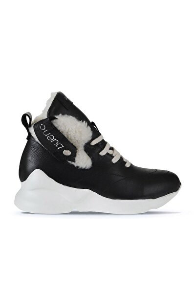 Bueno Shoes Γυναικεία Αθλητικά Μποτάκια - Μαύρο Δερμάτινο, Μοντέλο 01wp7903