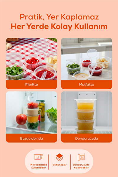 Vienev Storage Container Suitable for Freezer – 120 ml for Soup, Chicken Broth, Sauce Storage Container