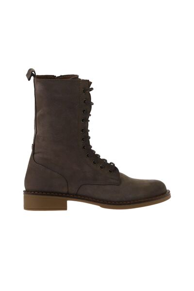 Bueno Shoes Γυναικείες φλατ μπότες Mink Nubuck - 01wv6007