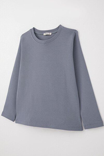 Breeze Tricou pentru băieți - mânecă lungă, 9-14 ani, albastru gheață