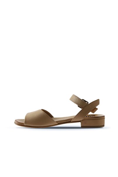 Bueno Shoes 01wu3101 Model béžové kožené dámské ploché sandály