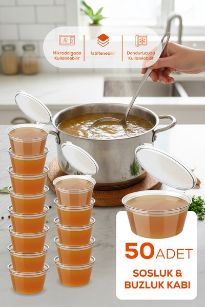 Vienev Storage Container Suitable for Freezer – 120 ml for Soup, Chicken Broth, Sauce Storage Container