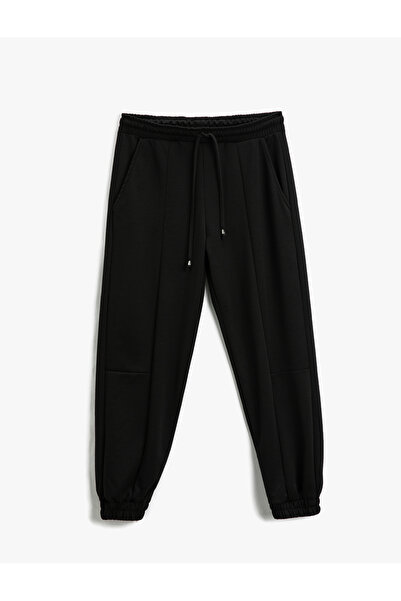 Koton Jogger Sweatpants with Pockets, Ribbed with Lace-Up Waist