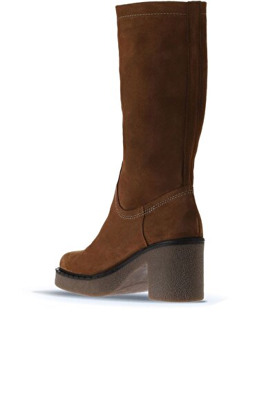 Bueno Shoes Tan Suede Dámské boty na podpatku - 01wt2903