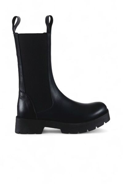 Bueno Shoes Black Leather Women's Heeled Boots 01Wt2508