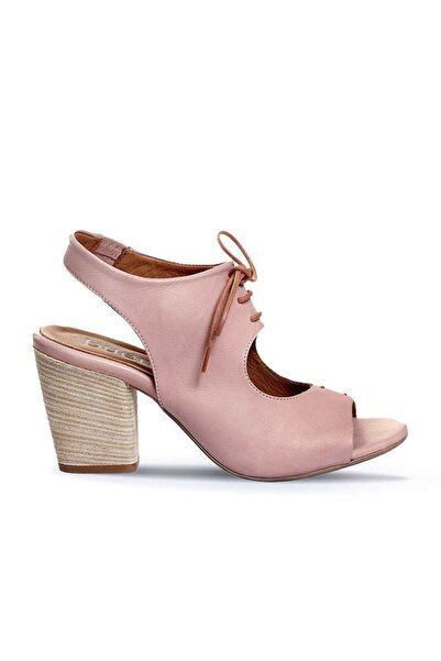 BUENO Shoes Gül Kurusu Deri Kadın Topuklu Sandalet 01wn0100