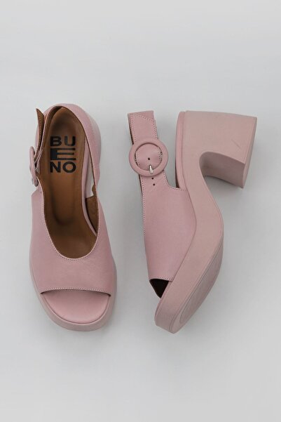 Bueno Shoes Γυναικεία πέδιλα με τακούνι Dusty Rose Leather 01wy12209