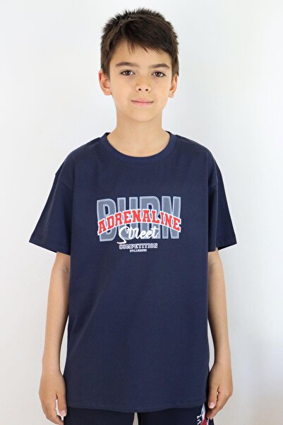 Breeze Футболка для хлопчиків з написом, 5-10 років, синя