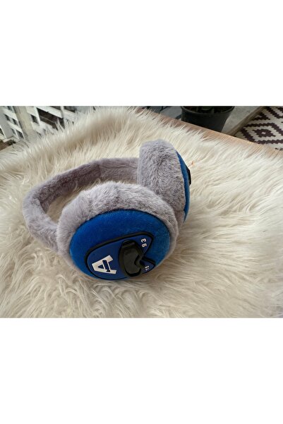 Blotch Protecting from the Cold, Winter Earmuffs with a Figure, Fluffy Gray Color, Cute Plush Children's Earmuffs