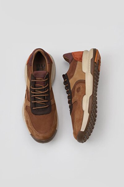 Bueno Shoes Мъжки маратонки кафяв мулти велур - 01mv9801