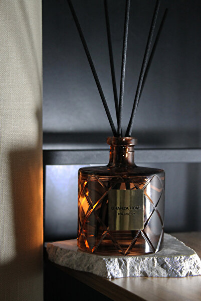 CHANZA HOME Beyaz Sabun Büyük Boy Amber Rengi El Yapımı Kristal Kesme Tasarım...