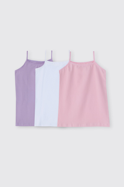 Panço Kız Çocuk İp Askılı 3'lü Atlet - İç Giyim