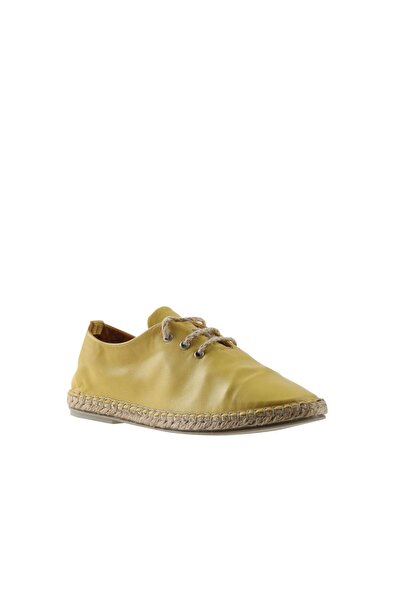 Bueno Shoes Yellow Leather Women's Espadrille - 01wn1617 Model