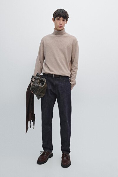 Massimo Dutti Dik yaka yün karışımlı triko kazak