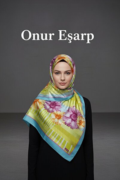 Onur Кірашлі Модель одягу для мусульманок з власним малюнком, не потребує прасування, зручний для щоденного використання, 90 х 90 см