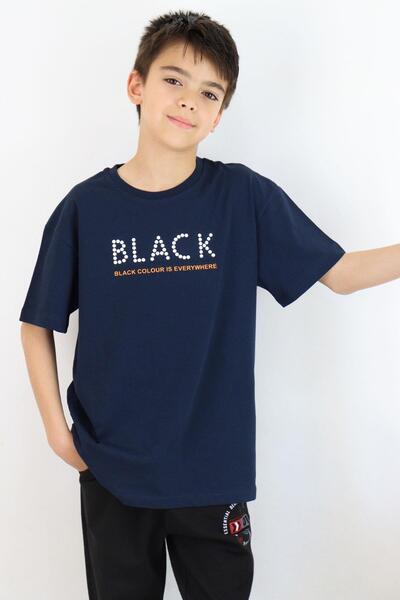 Breeze Хлопчача футболка з рельєфним написом, 9-14 років, синя