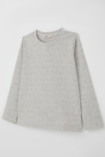 Breeze Boy Beige Melange Long Sleeve T-Shirt - 4-8 Years